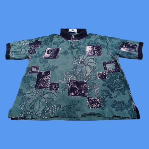 Thomas Wilson Men's Shirt Collar Polo Pullover S/S Cotton 3" Slits Size XL B&T - Picture 3 of 16